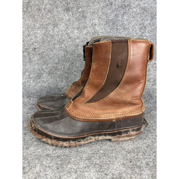 Kenetrek Boots Mens Size 9 Brown Duck Leather Rubber Front Zip YKK Pac Hunting - Picture 1 of 8